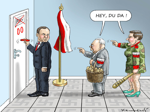 Cartoon: VETO DES POLNISCHEN PRÄSIDENTEN (medium) by marian kamensky tagged veto,des,polnischen,präsidenten,veto,des,polnischen,präsidenten