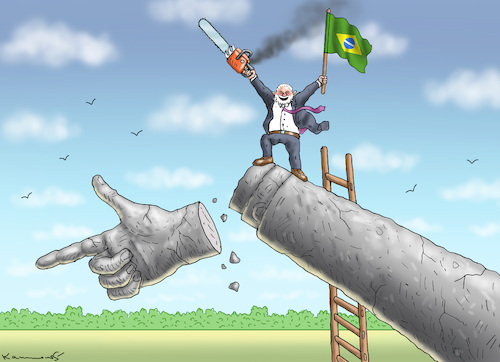 Cartoon: VIVA BRASILIEN! (medium) by marian kamensky tagged brasiliens,zerreißprobe,lula,bolsonaro,brasiliens,zerreißprobe,lula,bolsonaro