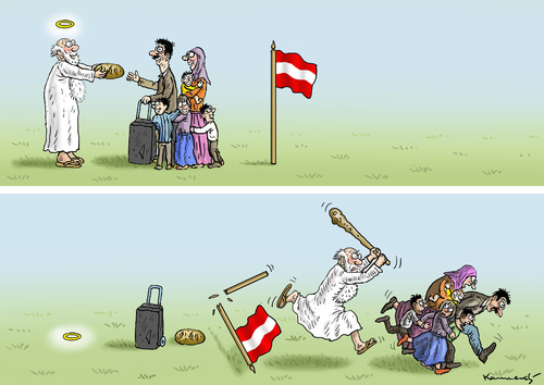 Cartoon: VOM PAULUS ZUM SAULUS (medium) by marian kamensky tagged präsidentenwahlen,in,österreich,fpö,rechtspopulismus,präsidentenwahlen,in,österreich,fpö,rechtspopulismus