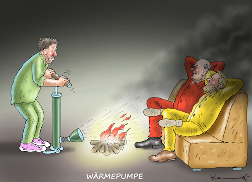 Cartoon: WÄRMEPUMPE (medium) by marian kamensky tagged wärmepumpe,wärmepumpe