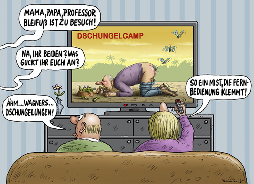 Cartoon: Wagners Dschungelungen (medium) by marian kamensky tagged richard,wagner,niebelungen,dschungelkamp,konsun,fernsehen,richard,wagner,niebelungen,dschungelkamp,konsun,fernsehen