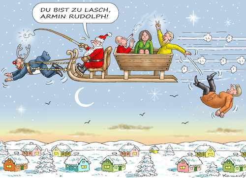 Cartoon: WEIHNACHTEN NAHT! (medium) by marian kamensky tagged tv,triell,laschet,baerbock,scholz,merkel,lindner,ampel,laschets,zukunftsteam,tv,triell,laschet,baerbock,scholz,merkel,lindner,ampel,laschets,zukunftsteam