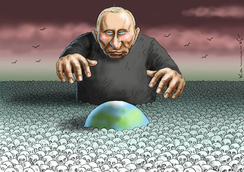Cartoon: WELTUNTERGANGSPUTIN (medium) by marian kamensky tagged putins,bescherung,ukraine,provokation,nato,osterweiterung,putins,bescherung,ukraine,provokation,nato,osterweiterung