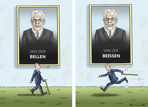 Cartoon: Wenn Bellen beissen (medium) by marian kamensky tagged norbert,hofer,van,der,bellen,fpö,österreichische,präsidentenwahlen,norbert,hofer,van,der,bellen,fpö,österreichische,präsidentenwahlen