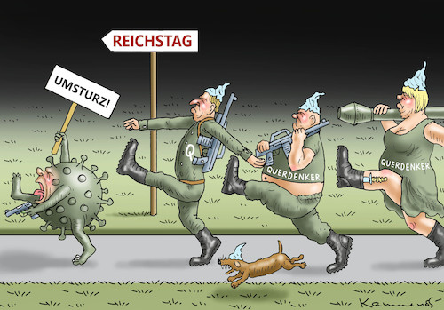 Cartoon: WENN DUMMHEIT MILITANT WIRD (medium) by marian kamensky tagged coronavirus,epidemie,gesundheit,panik,stillegung,george,floyd,twittertrump,pandemie,querdenker,weihnachten,santa,klaus,coronavirus,epidemie,gesundheit,panik,stillegung,george,floyd,twittertrump,pandemie,querdenker,weihnachten,santa,klaus