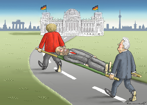 Cartoon: WENN ES DANN MAL SOWEIT IST (medium) by marian kamensky tagged groko,spd,parteitag,schulz,würselen,jusos,gegen,groko,spd,parteitag,schulz,würselen,jusos,gegen