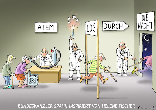 Cartoon: WENN SPAHN BUNDESKANZLER WÄRE (medium) by marian kamensky tagged populismus,dobrindt,lindner,spahn,pflegeversicherung,un,migrationspakt,populismus,dobrindt,lindner,spahn,pflegeversicherung,un,migrationspakt