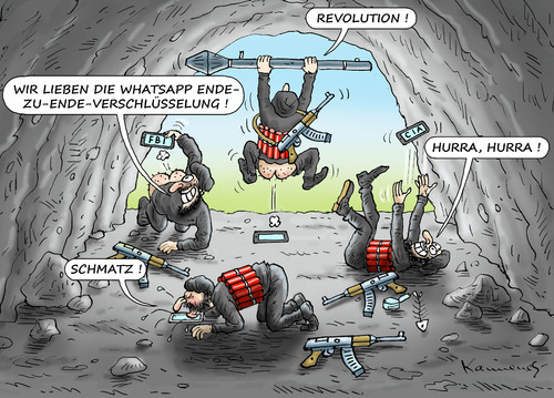Cartoon: WhatsApp Ende zu Ende (medium) by marian kamensky tagged whatsapp,ende,zu,whatsapp,ende,zu