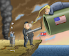 Cartoon: Donald gegen Kim (small) by marian kamensky tagged obama,trump,präsidentenwahlen,usa,baba,vanga,republikaner,inauguration,demokraten,kim,jong,un,nord,korea,wikileaks,faschismus