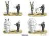 Cartoon: Ferguson (small) by marian kamensky tagged ferguson,usa,rassismus,unruhen,strassenschlachten