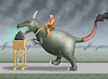 Cartoon: FOSSILE WIRTSCHAFT (small) by marian kamensky tagged fossile,wirtschaft,trump,usa