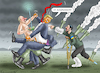 Cartoon: HI AGGRESSOR! (small) by marian kamensky tagged musk,trump,zuckerberg,bezos,felon,and,elon,in,panama,zölle,diktator,selenskyj,putin,ukraine,usa,china,handelskrieg