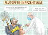 Cartoon: IMPFZENTRUM FÜR FLUTOPFER (small) by marian kamensky tagged impfzentrum,für,flutopfer