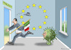 Cartoon: ITALEXIT (small) by marian kamensky tagged coronavirus,epidemie,gesundheit,panik,stillegung,trump,pandemie
