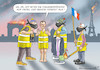 Cartoon: MACRON GIBT NACH (small) by marian kamensky tagged macron,gibt,nach,gelbwesten,paris,proteste