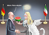 Cartoon: MELONI BESUCHT SCHOLZ (small) by marian kamensky tagged meloni,besucht,scholz