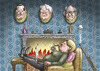 Cartoon: Merkel und Lammert (small) by marian kamensky tagged norbert,lammert,doktortitel,plagiatsvorwurf,angela,merkel