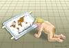Cartoon: NACKTER WAHNSINN (small) by marian kamensky tagged merkel,macron,reformen,eu,frankreich,trump,iran,atomdeal,rohani