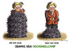 Cartoon: Obamas NSA Rede (small) by marian kamensky tagged obamas,rede,nsa,merkel,abhörskandal,no,spy,abkommen,spionage