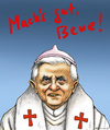 Cartoon: Papst (small) by marian kamensky tagged papstrücktritt,benedikt,vatikan,katholische,kirche