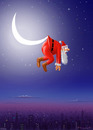 Santa is hanging