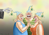 Cartoon: SCHWURBLERPARTY (small) by marian kamensky tagged coronavirus,epidemie,gesundheit,panik,stillegung,george,floyd,twittertrump,pandemie