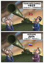 Cartoon: Seifenoper Ukraine (small) by marian kamensky tagged vitali,klitsccko,ukraine,janukowitsch,demokratie,gewalt,bürgerkrieg,timoschenko,putin,krim,merkel