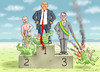 Cartoon: THE CHAMPIONS (small) by marian kamensky tagged coronavirus,epidemie,gesundheit,panik,stillegung,trump,pandemie