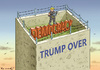 Cartoon: TRUMP OVER (small) by marian kamensky tagged obama,trump,präsidentenwahlen,usa,baba,vanga,republikaner,demokraten,faschismus