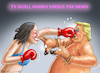 Cartoon: TV-DUELL HARRIS VERSUS FOX NEWS (small) by marian kamensky tagged tv,duell,harris,versus,fox,news