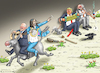 Cartoon: US-WAHLEN (small) by marian kamensky tagged kamala,harris,biden,trump,hexenjagd