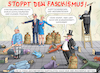 Cartoon: VOLKSVERHETZENDE HASSREDENORGIE (small) by marian kamensky tagged perfektes,stadtbild,afd,cdu,merz,faschismus