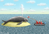 Cartoon: WAL-RETTUNGSEINSATZ (small) by marian kamensky tagged wal,rettungseinsatz