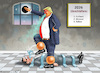 Cartoon: WASSERBEINE-GIFT (small) by marian kamensky tagged trump,colbert,kimmel,fallon