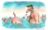 Cartoon: Wenn der Bauer baden geht (small) by marian kamensky tagged bauer,baden,schweine,vergnügung