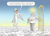 Cartoon: ZAR LAGERFELD IM HIMMEL (small) by marian kamensky tagged zar,lagerfeld,im,himmel,mode,paris,hamburg