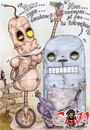 Cartoon: Robotzii Mo and Foca (small) by corabiapiratilorgmailcom tagged caricaturi,desene,portrete,corabia,piratilor