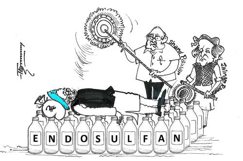 Cartoon: Ban Endosulfan (medium) by Thommy tagged endosulfan,india
