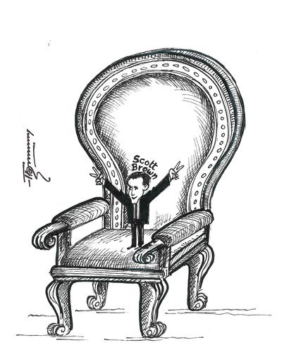 Cartoon: Republican win Kennedys seat (medium) by Thommy tagged ted,kennedy,scott,brown