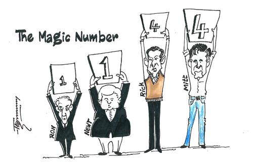 Cartoon: The GOPs Magic Number (medium) by Thommy tagged gop,1144