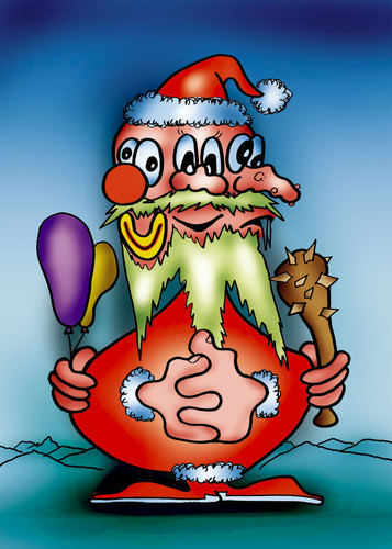 Cartoon: santa1212 (medium) by Krzyskow tagged humor,normal,illustratione,winter,weihnachten,weihnachtsmann,religion,kultur,tradition