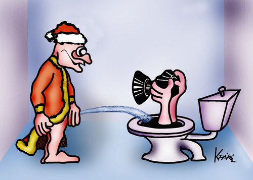 Cartoon: santa7 (medium) by Krzyskow tagged xmas,christmas,weihnachten,santa,clause,weihnachtsmann,versprochen