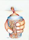 Cartoon: Drunkard (small) by Krzyskow tagged cartoon,nature,character,comic,designfrau,girl,illustration,line,love,man,mann,music,politics,sex,sport,tiere