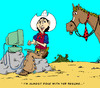 Cartoon: Buckshot (small) by kidcardona tagged cowboy,horse,comic,gag,western