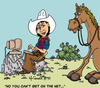 Cartoon: Buckshot (small) by kidcardona tagged cartoon,western,cowboy,horse,comic,gag