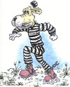 Cartoon: Dog on the Run (small) by kidcardona tagged dog running escape prison