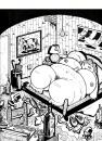 Cartoon: the fat woman (small) by buddybradley tagged fat woman kick bukowski buck drunk caricature black and white illustration