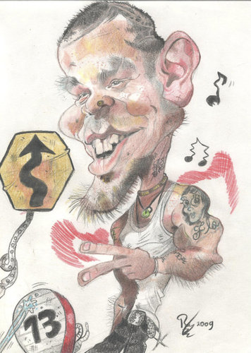 Cartoon: Rene Perez Calle 13 (medium) by RoyCaricaturas tagged music,calle13