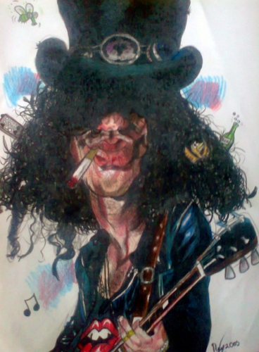 Slash Guns And Roses Von Roycaricaturas Berühmte Personen