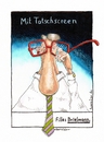Cartoon: Mit Tatschscreen (small) by geralddotcom tagged brille,fielmann,touchscreen,tatschscreen,nase